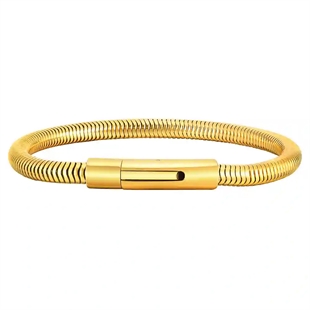 Goldenes Schlangenarmband aus Edelstahl 20,5 cm