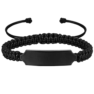 Macly Herrenarmband schwarz.