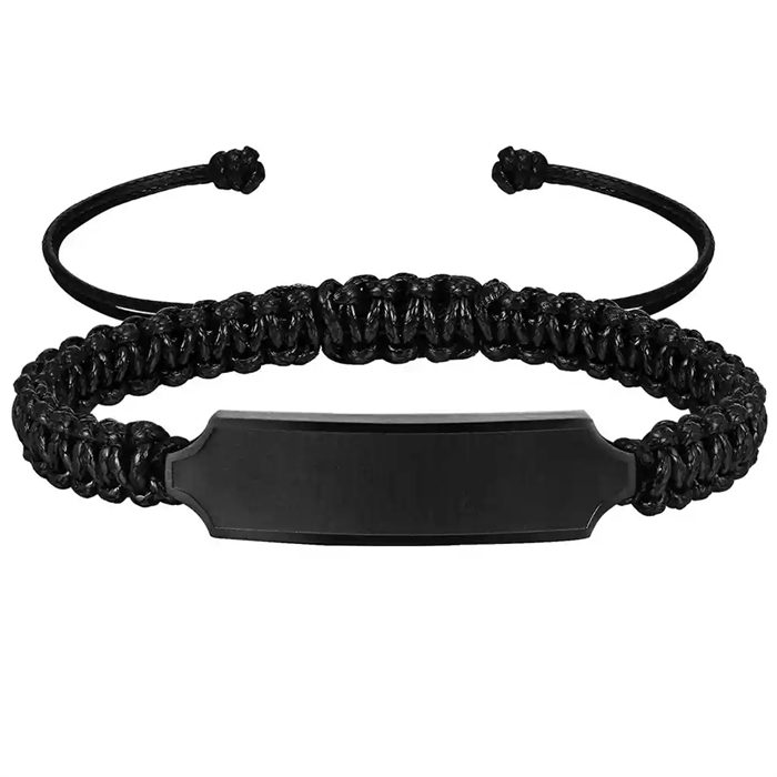 Macly Herrenarmband schwarz.