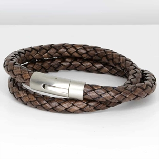 Braunes Lederarmband 8mm "Franks"