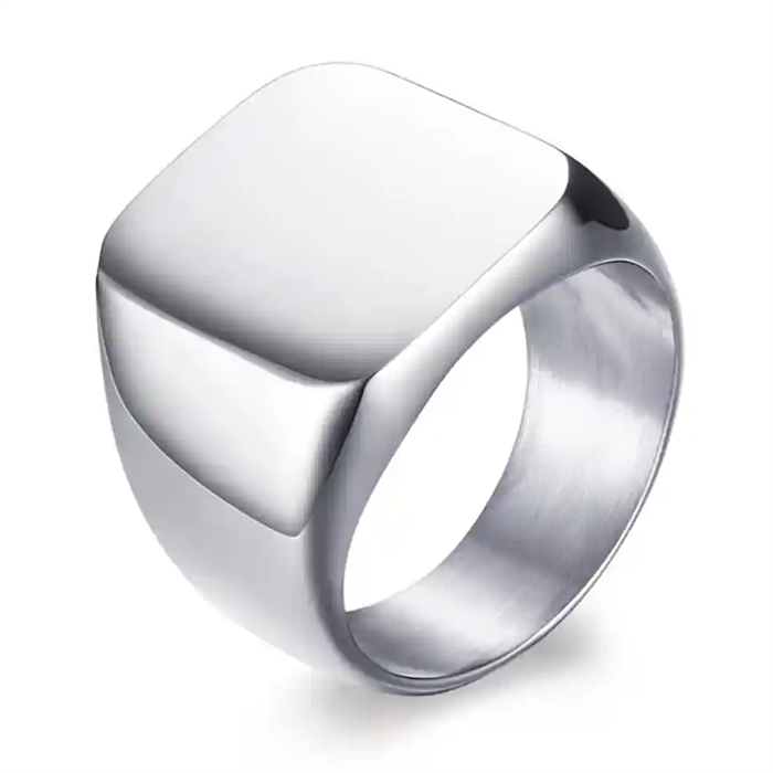 Schlichter Designring aus Edelstahl